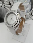 Timex T2M593 Diamond Accented White Leather Strap Mother-of-pearl Women's Watch. Fixed Price $175.25.