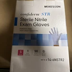 Mckesson Confiderm Str Nitrile Exam Glove, Small, Blue Box Of 50 Pair. Fixed Price $25.00.