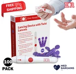 Ever Ready First Aid Lancing Device With 30G Twist Lancets - 100 Pack. Fixed Price $9.95.