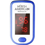 North American Healthcare Fingertip Oxygen Meter, White Blue. Fixed Price $13.99.