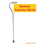 Bariatric Offset Handle Steel Cane 500 Lb Capacity By Medline - Brand New. Fixed Price $27.93.