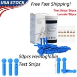 50PCS Test Strips For Blood Hemoglobin Meter Analyzer Anemia Monitor HB-101. Fixed Price $25.83.