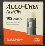 Accu-chek Fastclix Diabetes Testing Lancet Drum 102 Pieces Exp. 4/27/2029. Fixed Price $15.99.