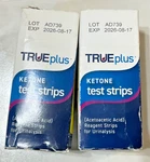 2,TRUE Plus Ketone Test Strips 50 Reagent For Urinalysis 08/2026. Fixed Price $11.99.