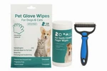 Pet Care Kit For Dogs & Cats Glove Wipes + Teeth Finger Deshedding Brush. Fixed Price $23.86.