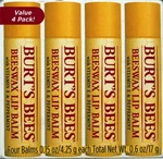 Burts Beeswax Lip Balm W/vitamin & Peppermint 4 Count. Fixed Price $9.99.