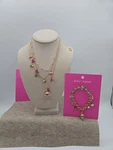 Betsey Johnson Skull & Flower Pendant Necklace Set Nwt Matching Bracelet. Fixed Price $52.20.