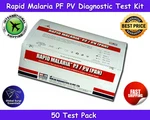 50-TEST Rapid Malaria Pf/pv Diagnostic Kit New Pack. Fixed Price $51.00.