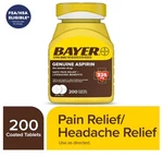 Genuine Bayer Aspirin Pain Reliever/fever Reducer Coated Tablets 325 Mg 200 Ct.. Fixed Price $11.49.