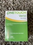 Lifescan Onetouch Verio Test Strips, Box 100 (5388500975) 2 Vialsof. Fixed Price $39.00.
