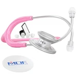 Md One Stainless Steel Stethoscope, Adult, Pink Tube, Silver Chestpieces-he.... Fixed Price $85.26.