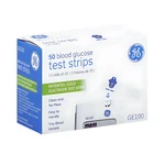 GE100 Blood Glucose Test Strips With Patented Gold Electrode 50 Count. Fixed Price $15.71.