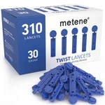 Metene 310 Count 30 Gauge Sterile Lancets For Blood Sugar Test, Dark Blue. Fixed Price $14.10.