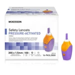 Mckesson Safety Lancet, Retractable, 30 Gauge (100 Ct), Purple. Fixed Price $27.52.