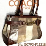 Coach Vintage Leather Patchwork Handbag Tote F11218 Mosaic Hampton Suede. Fixed Price $137.92.