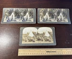 Lot Of 3 Keystone View Company Stereo Sepia Cards Native American Indians Chief. Fixed Price $23.99.