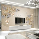 3D Crystal Petals KEP6450 Wallpaper Mural Self-adhesive Removable Sticker Kay. Fixed Price $78.97.