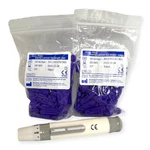 One Step Lancing Device & 100 X + 30G Lancets, Purple. Fixed Price $12.64.