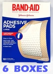 Band-aid Large Adhesive Pads Lightweight Protection 10 Pack (X6). Fixed Price $45.99.