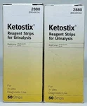 Ketostix Reagent Strips Urinalysis #2880 Ketones Glucose 100 Exp 04/30/25. Fixed Price $9.99.