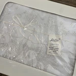 New Nos Linbro Vtg Pair Embroidered White Standard Pillowcases Spokework W/box. Fixed Price $22.00.