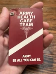 Army Health Care Team Medical Reference Cards (pocket Size). Fixed Price $8.00.