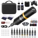Tuffking Tattoo Machine Kit Wireless Motor Pen Gun Color Ink Power Supply Needle. Fixed Price $47.99.