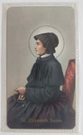Vtg Elizabeth Ann Seton Holy Card Laminated First American Catholic Saint 4X2.5". Fixed Price $6.99.