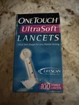 Onetouch Ultra Soft 100 Sterile Lancets. Fixed Price $20.00.