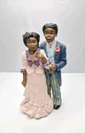 5" Vintage Young's Inc Black African American Figurine Woman Wedding Church. Fixed Price $15.00.
