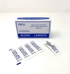 Disposable Stainless Steel Lancets Individually Foil Wrapped By Box Of 200. Fixed Price $22.86.