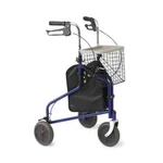 Medline Foldable 3 Wheel Rollator, With Basket - Blue. Fixed Price $288.99.
