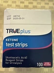 Trueplus Ketone Test Strips 100 (exp. 2025). Fixed Price $18.27.