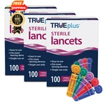 Trueplus Single-use Safety Lancets Bundle 300 Blood (sterile, 33G. Fixed Price $18.98.