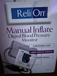 Reli Manual Inflate Digital Blood Pressure Monitor (size: Small) HEM-412CREL. Fixed Price $9.99.