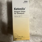 Ketostix Reagent Strips Urinalysis #2880 Ketones Glucose 50 Exp. 04/26. Fixed Price $25.00.