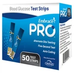 Embrace Pro Blood Glucose Test Strips - 50 Total Free Shipping. Fixed Price $12.94.
