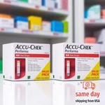 Accu-chek Performa 200 Test Strips (2 Packs X 100 Each) From Us-no Import Fee!!. Fixed Price $99.50.