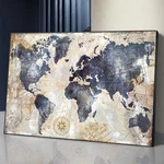 Diy 5D Diamond Painting Kits For Adults Full Drill World Map Mosaic Crystal E.... Fixed Price $39.12.