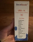 Becagoode URS-14 Urine Test Strips 100 Pack Ivd White/blue Exp 05-21-2026. Fixed Price $14.49.